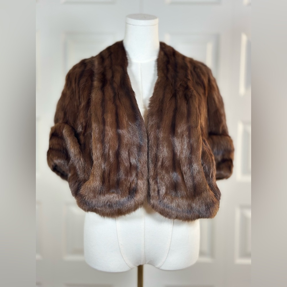 Vintage Sheared Beaver Fur Jacket | “Master Sable” Sable-Look | Rich Brown Luxur